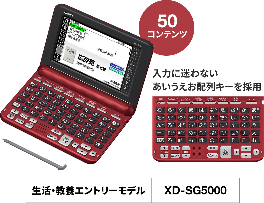 カシオ　エクスワード　生活・教養エントリーモデル　XD-SG5000
