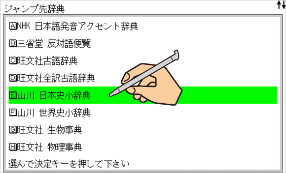 コンテンツを選択
